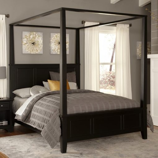 Tempat Tidur Kanopi Kayu Jati Pico