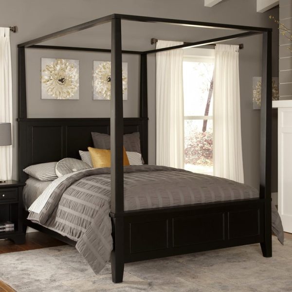 Tempat Tidur Kanopi Kayu Jati