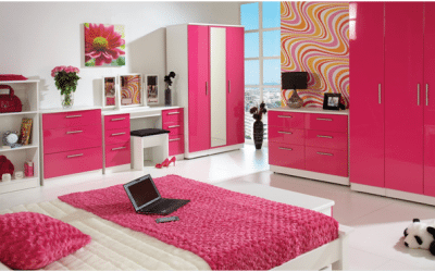 Desain Interior Kamar Tidur Warna Pink