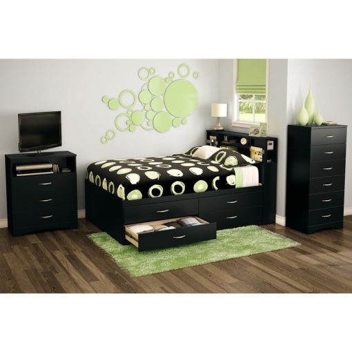 Tempat Tidur Minimalis Kayu Jati Black