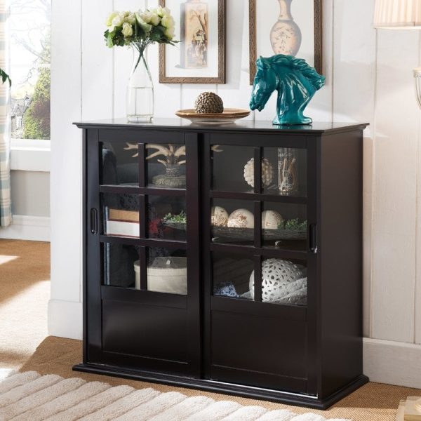 Lemari Dapur Hitam Pintu Sliding