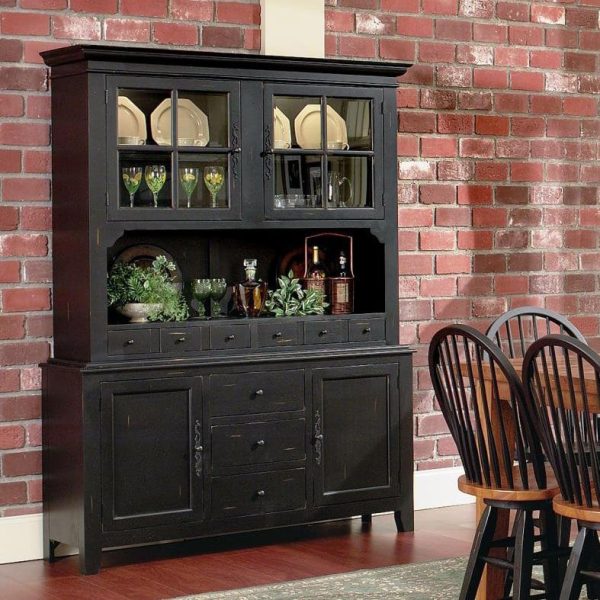 Lemari Dapur Hitam Kayu Jati