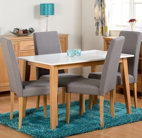 Meja Makan Scandinavian 4 Kursi