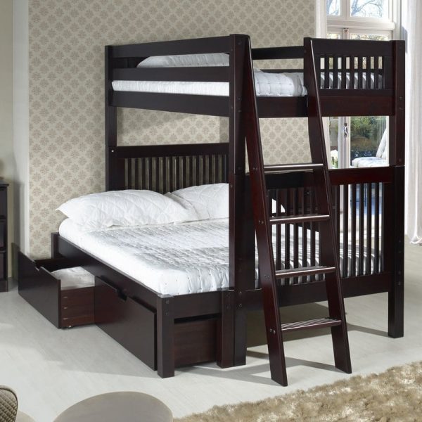Satu Set Tempat Tidur Tingkat Jati