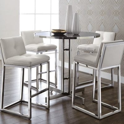 Set Meja Makan Bar Almunium