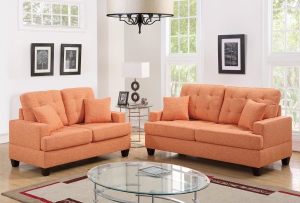 Kursi Tamu Sofa Warna Orange