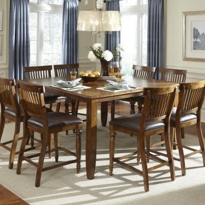 Meja Makan Kotak Persegi 8 Kursi