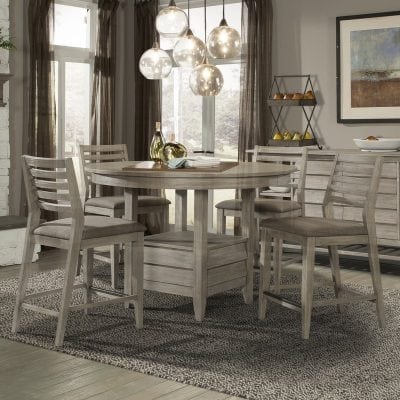 Set Meja Makan Bundar Multifungsi