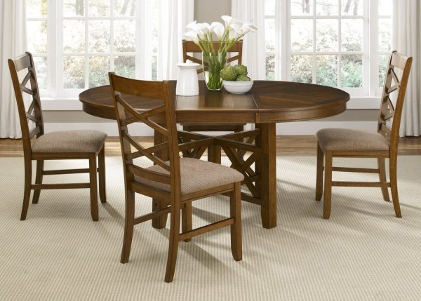 Set Meja Makan Oval Minimalis