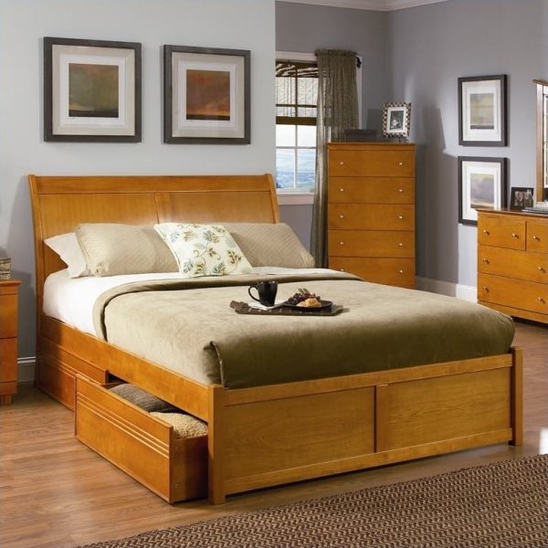 Tempat Tidur Jati Model Laci