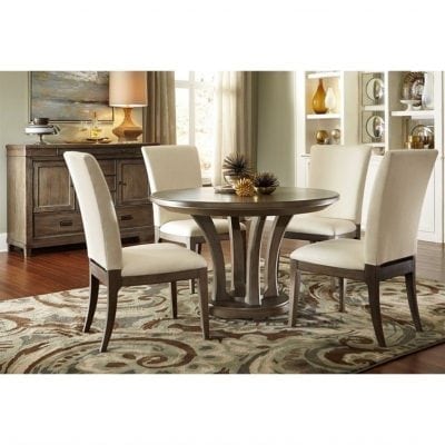 Set Meja Makan Bundar Minimalis