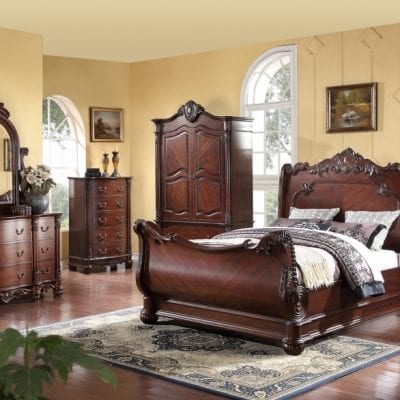 Set Kamar Tempat Tidur Jati Klasik