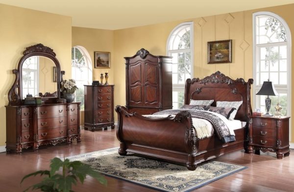 Set Kamar Tempat Tidur Jati Klasik