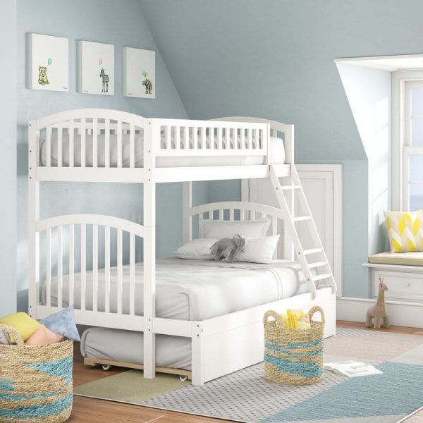 Tempat Tidur Tingkat Cat Duco Putih