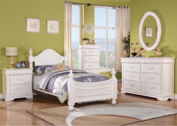 Set Kamar Tidur Anak Cat Duco Putih