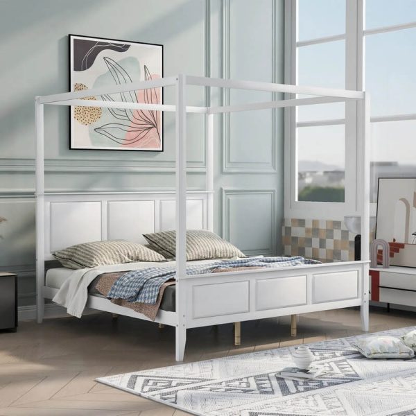 Tempat Tidur Putih Kanopi Jh Id 2340