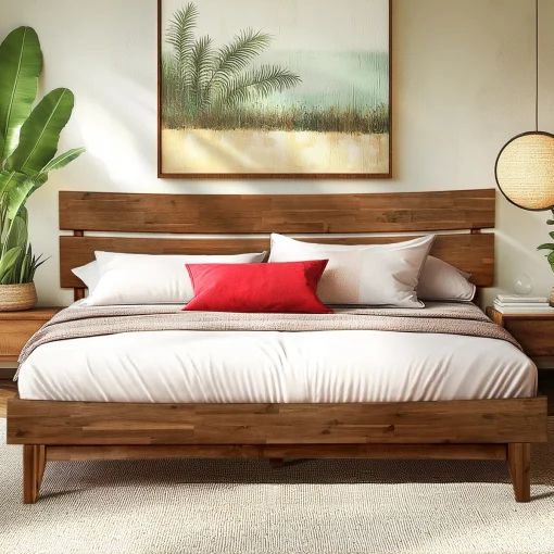 Acacias Tempat Tidur Minimalis Modern Kayu Jati Solid