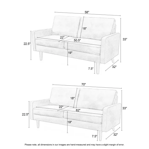 Arbella Set Sofa Tamu Minimalis Modern Kain Oscar
