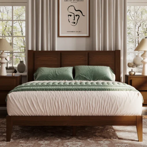 Ariana Tempat Tidur Kayu Jati Solid Minimalis Modern
