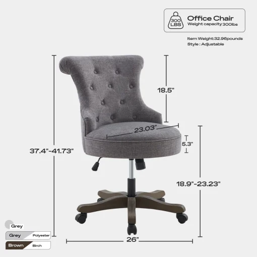 Asyra Kursi Staff Kantor Kain Canvas Desain Minimalis