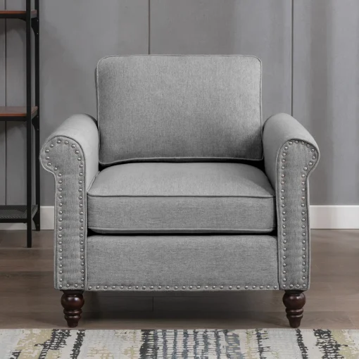 Barrel Set Sofa Tamu Scandinavian Minimalis Kain Canvas