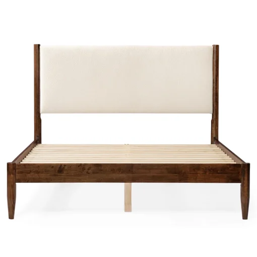 Besann Dipan Retro Minimalis Kayu Jati Headboard Jok Kain