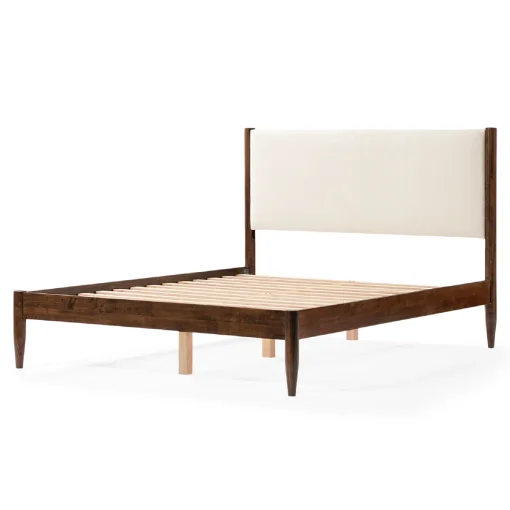 Besann Dipan Retro Minimalis Kayu Jati Headboard Jok Kain