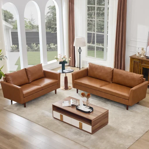 Borgan Set Sofa Tamu Retro Kain Oscar Desain Minimalis
