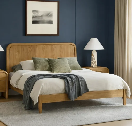 Brody Tempat Tidur Kayu Jati Minimalis Warna Bleaching