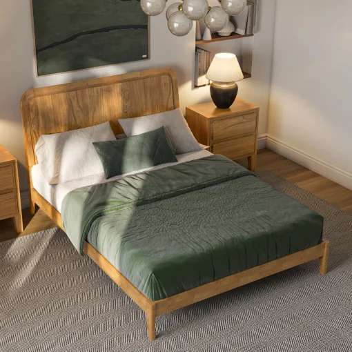 Brody Tempat Tidur Kayu Jati Minimalis Warna Bleaching