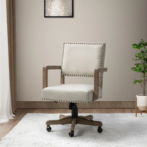 Bromley Kursi Kantor Tanganan Kayu Jati Modern Minimalis