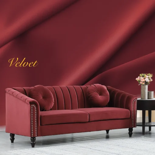 Caesyn Set Sofa Tamu Minimalis Kain Velvet