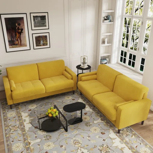 Carmen Set Sofa Tamu Minimalis Modern Kain Beludru
