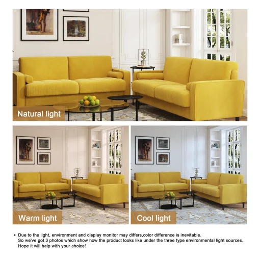 Carmen Set Sofa Tamu Minimalis Modern Kain Beludru