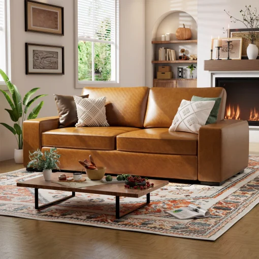 Caynemo Sofa Tamu Minimalis 2 Seater Kain Oscar Terbaru