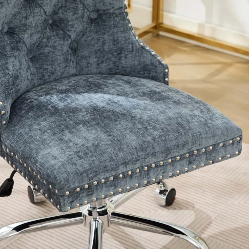 Chenille Kursi Kerja Kantor Kain Canvas Desain Modern