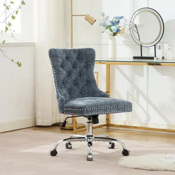 Chenille Kursi Kantor Chesterfield 3