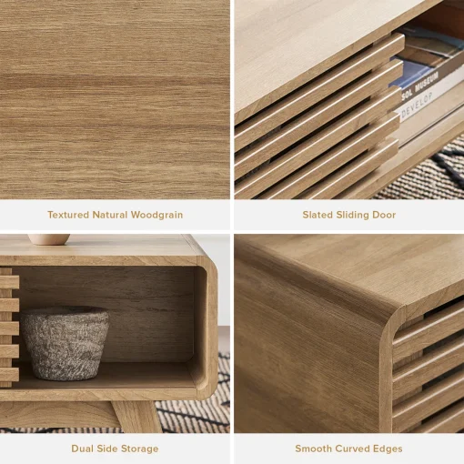 Corriga Meja Tamu Desain Minimalis Modern Kayu Jati