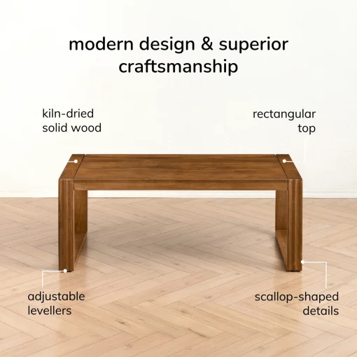 Douglas Meja Tamu Finishing Walnut Minimalis Modern