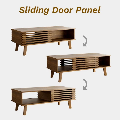 Enely Meja Tamu Kayu Jati Solid Desain Minimalis Terbaru