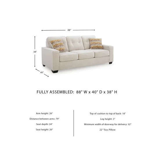 Fanciful Sofa Tamu 3 Seater Minimalis Modern Kain Canvas