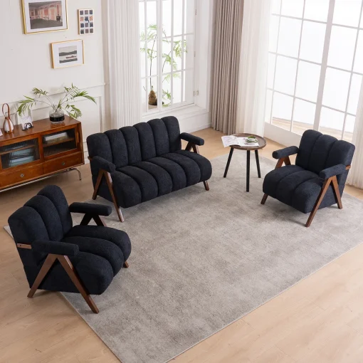 George Callen Set Sofa Tamu Kekinian Kayu Jati Minimalis