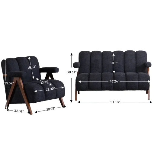 George Callen Set Sofa Tamu Kekinian Kayu Jati Minimalis