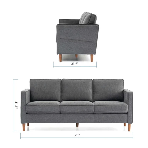 Hanna Sofa Tamu Minimalis Modern Model 3 Seater