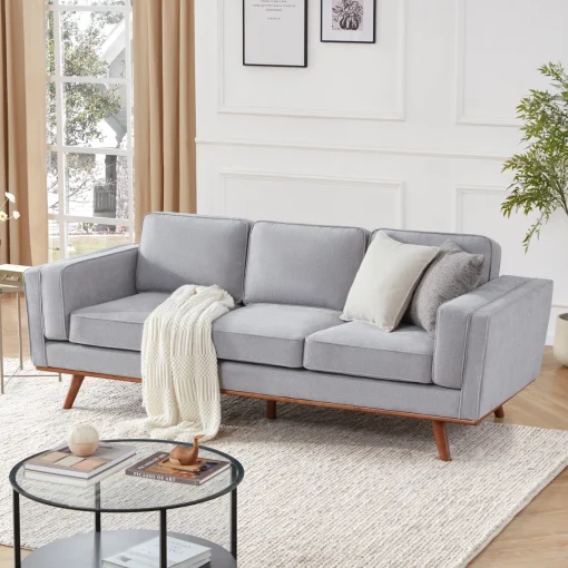 Inayat Sofa Tamu Retro Kayu Jati Modern Kekinian