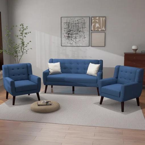 Jaqueze Set Sofa Tamu Minimalis Modern Kain Canvas