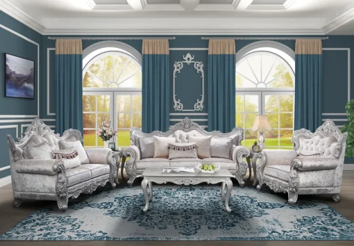 Kayanna Set Sofa Tamu Mewah Ukiran Klasik Modern