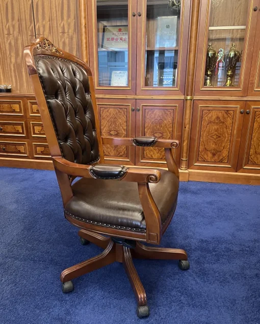 Kursi Kerja Kantor Executive Ukiran Kayu Jati Klasik