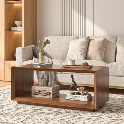 Latanza Meja Tamu Kayu Jati Solid Minimalis Modern