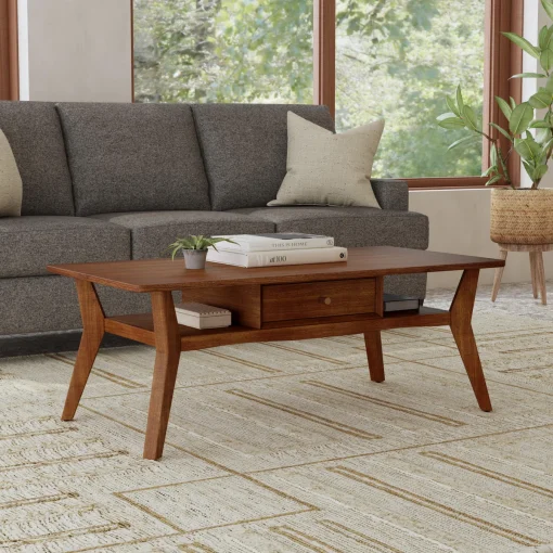 Ludwig Meja Tamu Minimalis Modern Kayu Jati